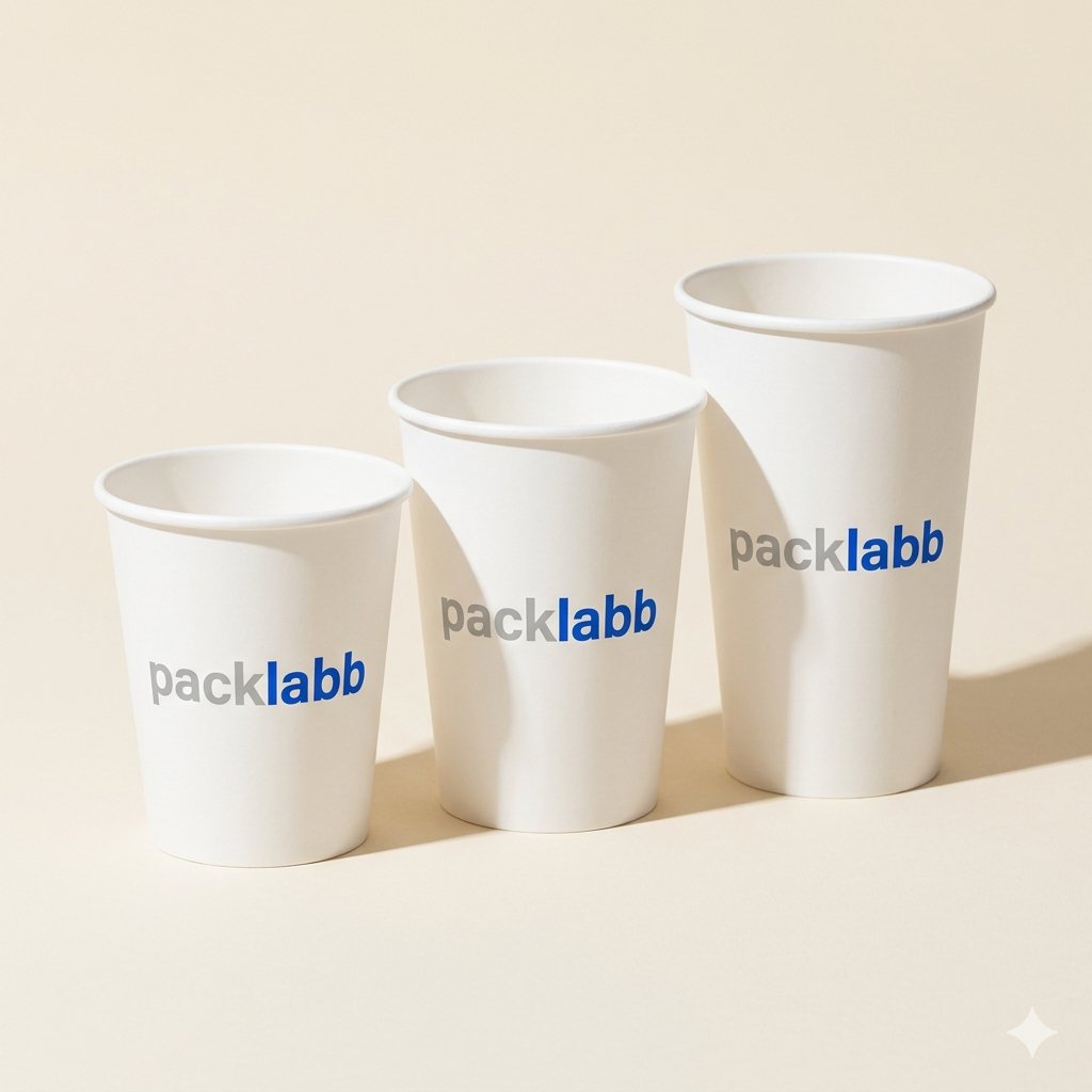 Custom printed coffee cups in 8oz, 12oz and 16oz